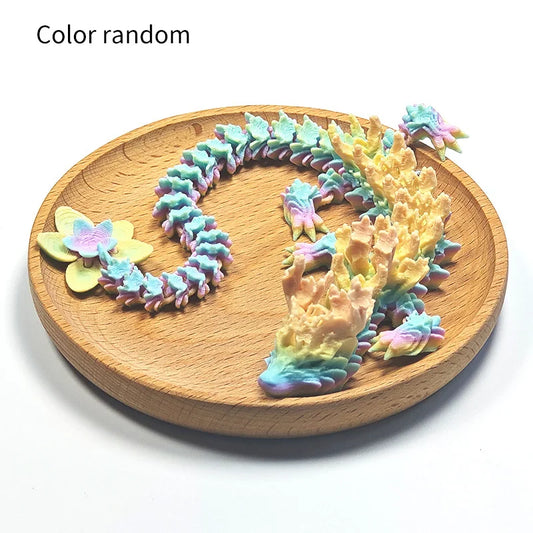3D Printed Crystal Dragon Articulated Fidget Toy โ Cherry Blossom Dragon Home & Office Decor, Birthday Gift for Boys 2025